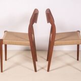6x Niels Møller Model 71 teak, 1960s, Denmark