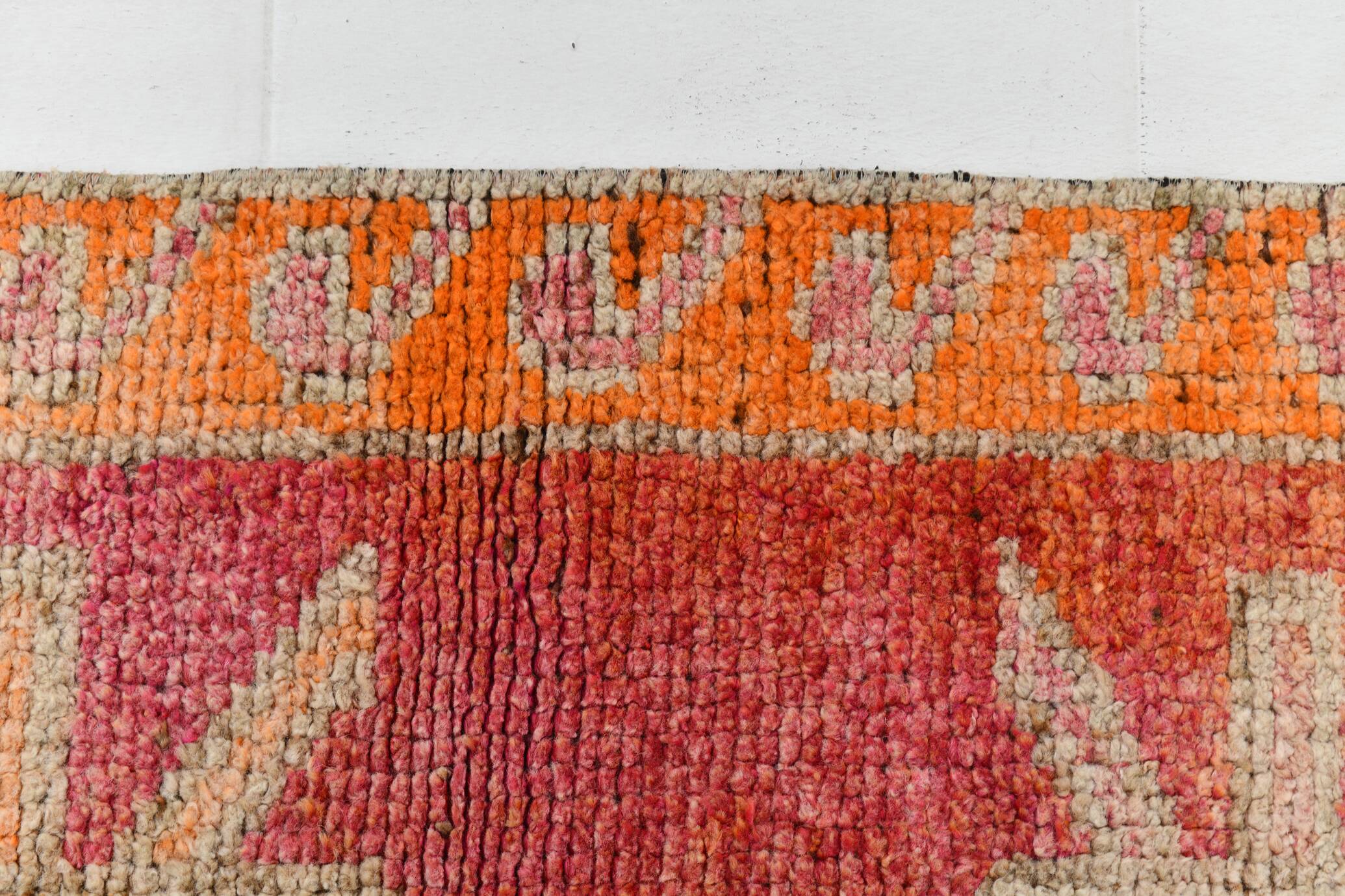 3x10 Turkish Red & Orange Vintage Runner Rug, 90x295Cm