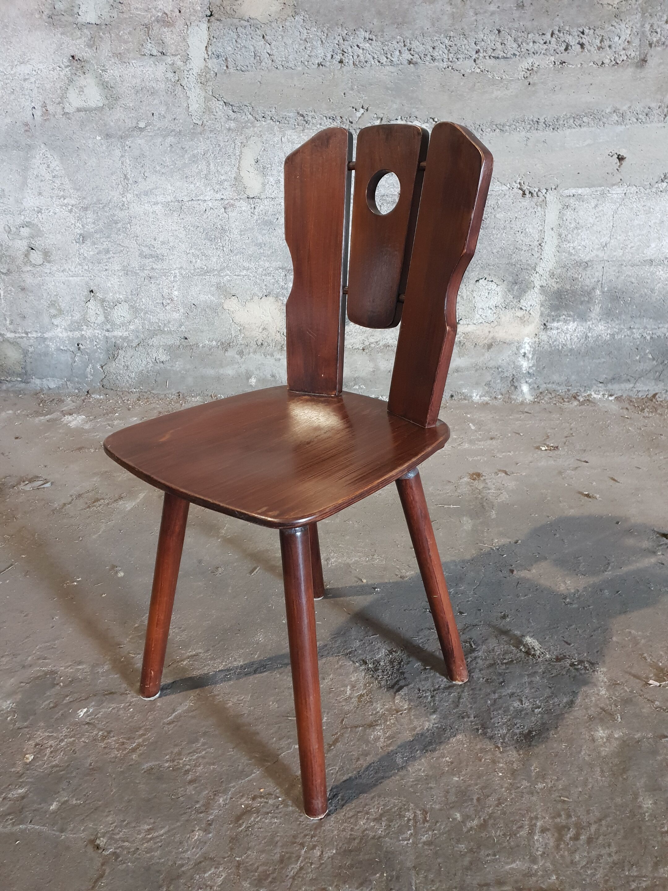 Series of 4 chalet chairs 1970