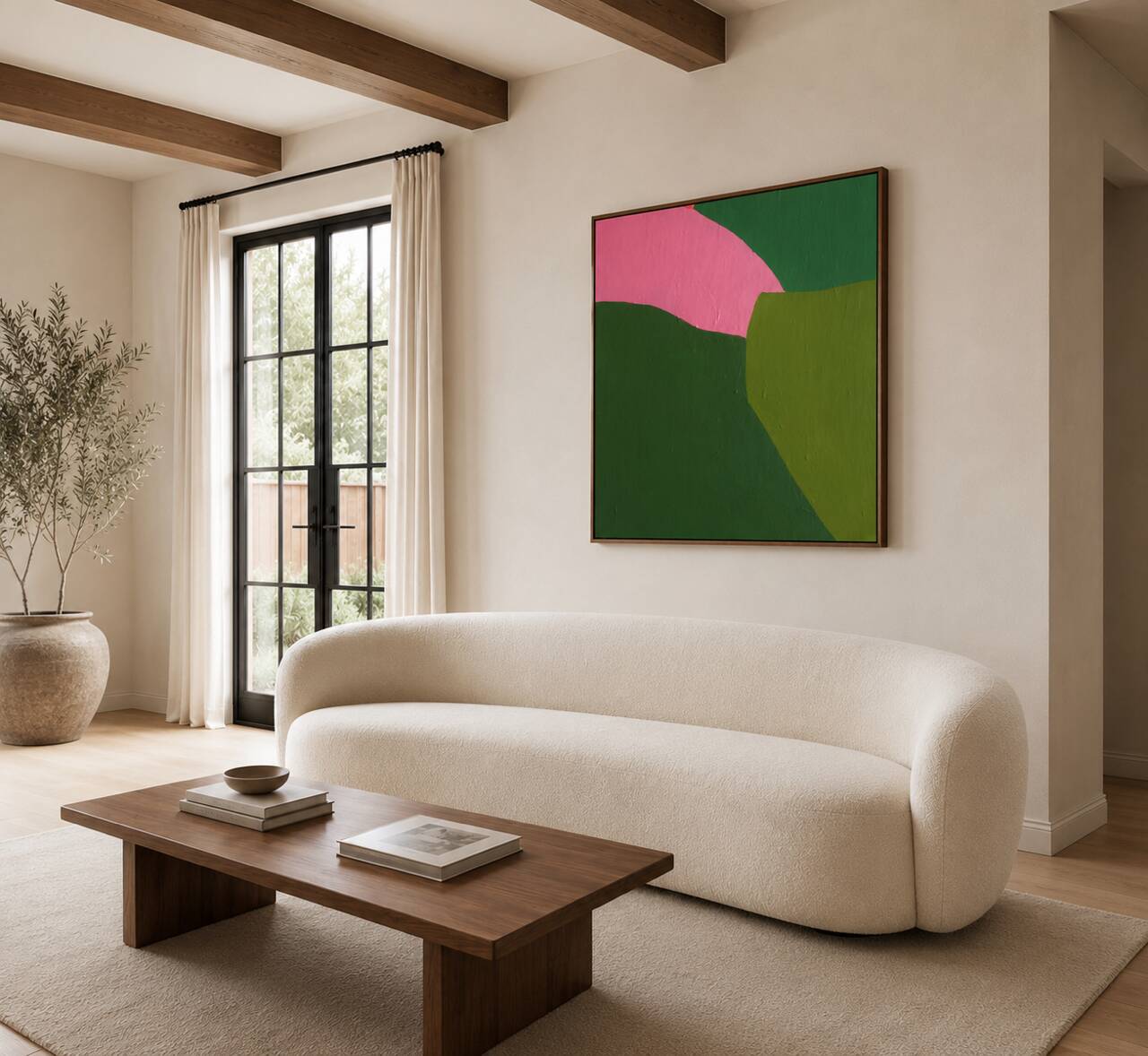 Colourful abstract on canvas 'catch a glimpse of the field'