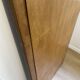 Large vintage Art Deco bizote mirror to place or hang, solid wood frame