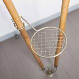 Indoor rotating plant holder 1960 bamboo and brass