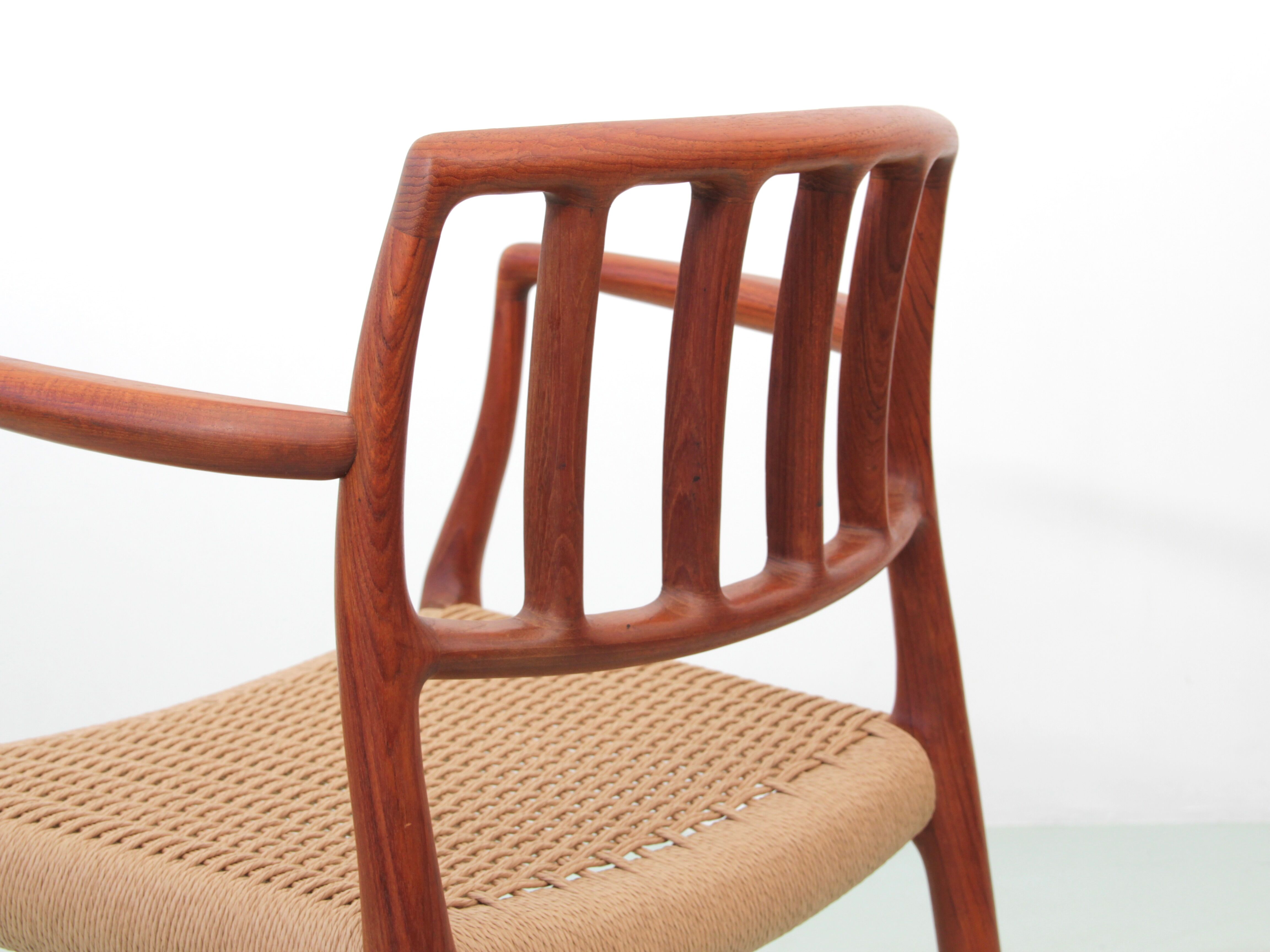 Suite of 4 Scandinavian teak armchairs model 66