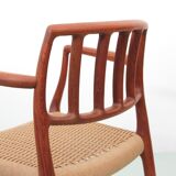 Suite of 4 Scandinavian teak armchairs model 66