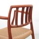 Suite of 4 Scandinavian teak armchairs model 66