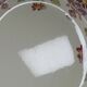 Plat de service ancien Longchamp Pâquerettes terre de fer polychrome XIXe