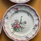 Luneville Keller Guertin - 6 floral pattern plates