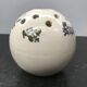 Ancien vase pique fleurs céramique peinte décor fleurs vintage