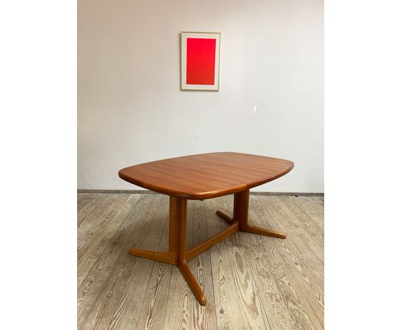 Oval Extendable Danish Mid Century Design Teak Dining Table By Rasmus Selency Oval Extendable Danish Mid Century, Vintage Danish Modern Teak Dining Table
