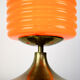 Mid-century orange glass table lamp