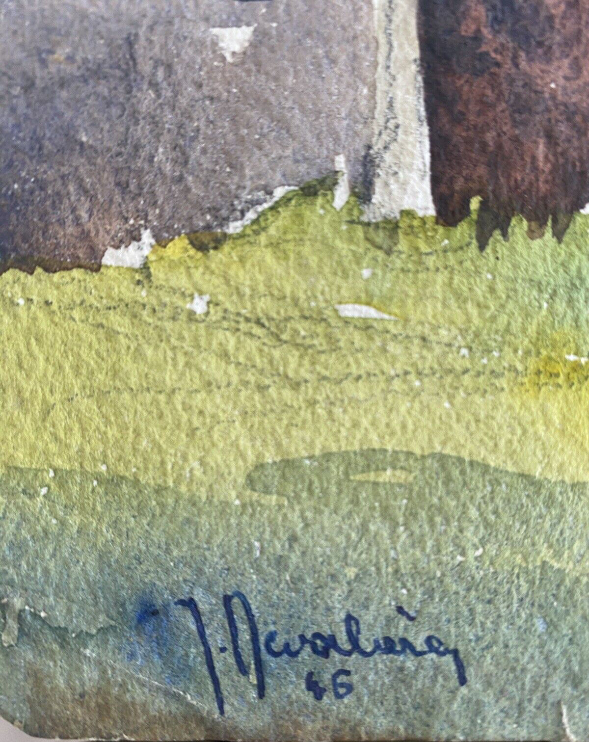 Painting "church of gevrey chambertin" (21) jean-francois devaliere (1926-2021)