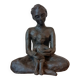 Terracotta statue of a woman with child, signed