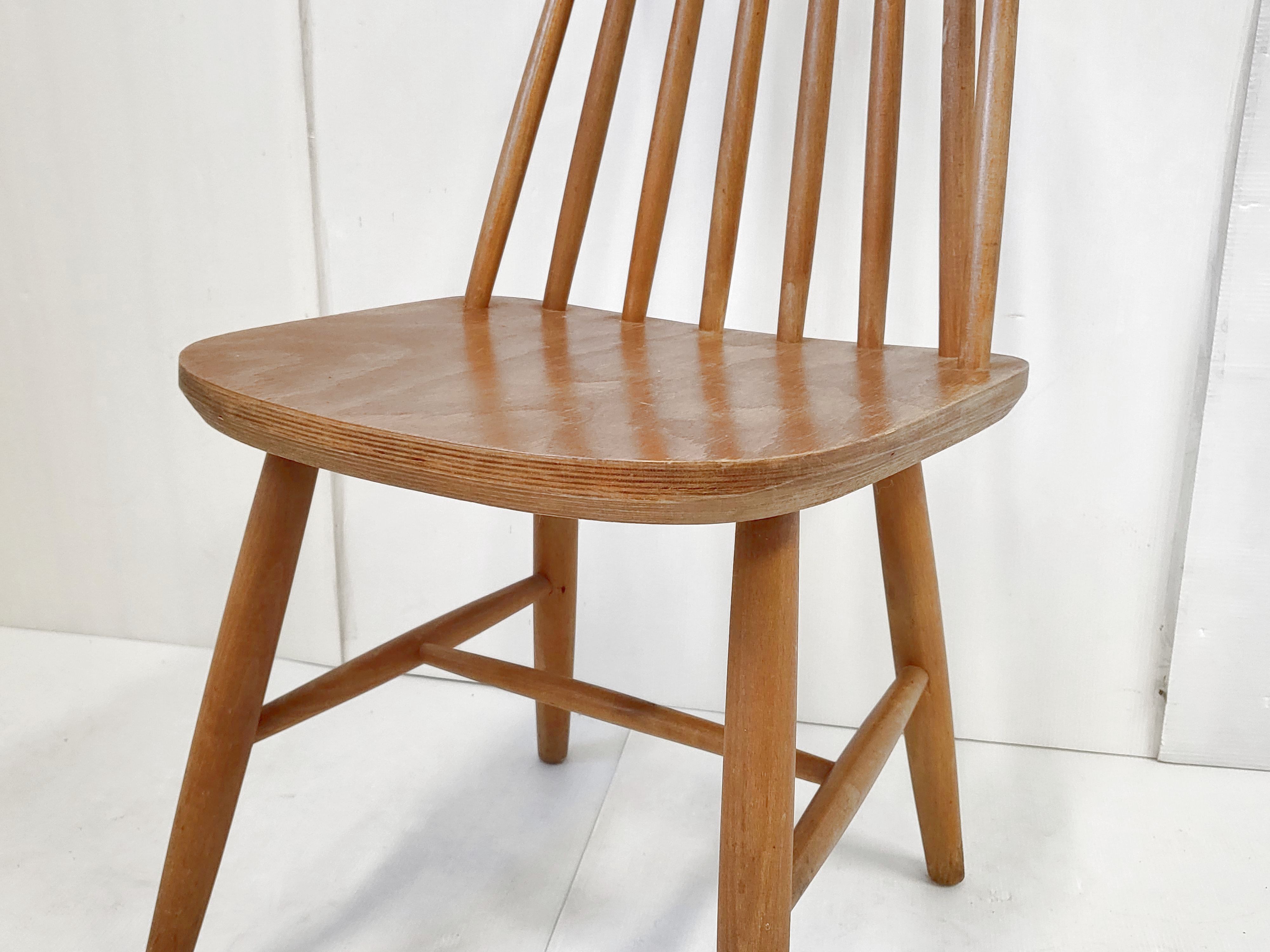 Suite of 4 vintage Scandinavian chairs 1960