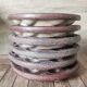 6 glazed ceramic snail plates