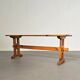 Scandinavian modern solid pinewood benches and dining table, 1970s