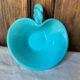 Turquoise twisted ceramic trinket tray