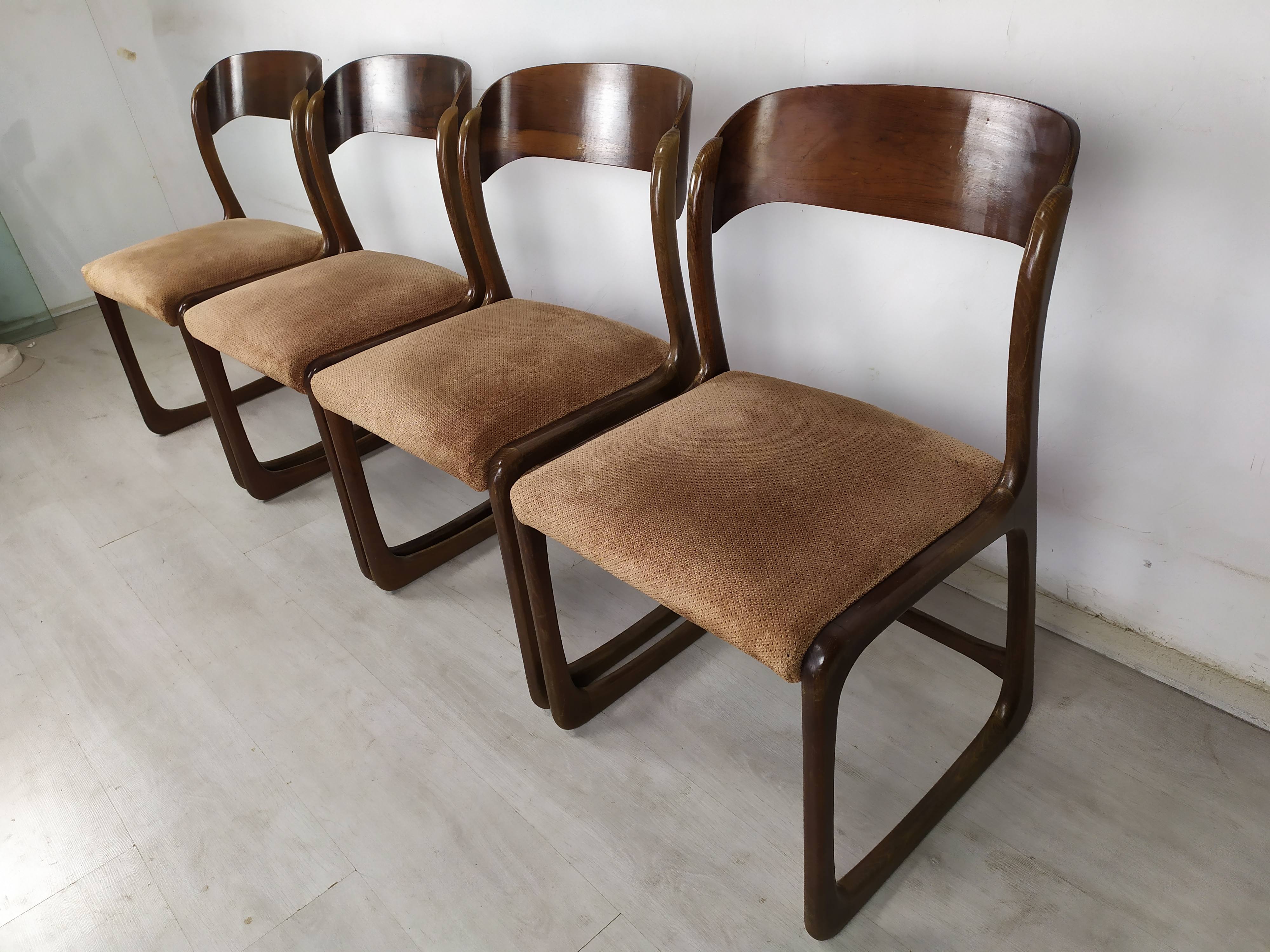 4 baumann sleigh chairs