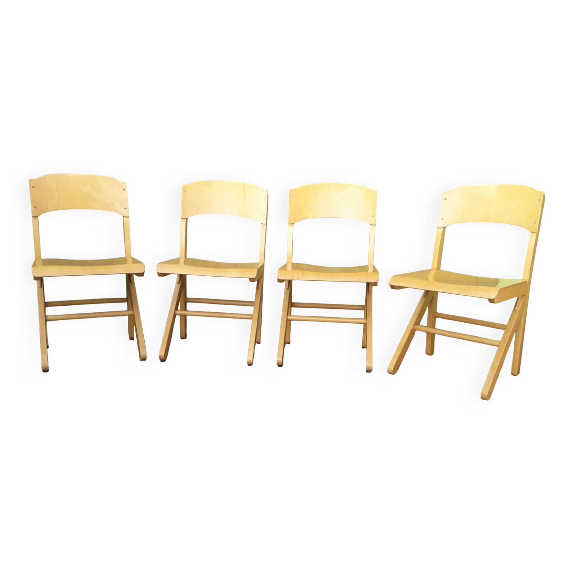 Set of 4 BAUMANN chairs, series K, late 80s to early 90s.