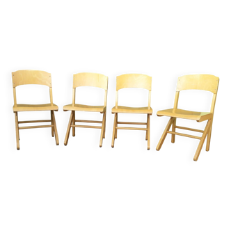 Set of 4 BAUMANN chairs, series K, late 80s to early 90s.