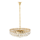 Large chandelier in gilded brass and crystal, by Palwa, Germany, 1970s.