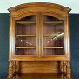 Parisian library buffet Louis Philippe period in walnut circa 1830