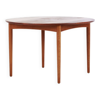 circular extendable table oak and teak Denmark 50s/60s