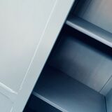 Blue grey parisian wardrobe