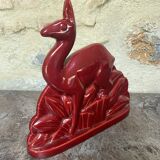 3 Sculpture Lama Charles Lemanceau Faience ST Clément France Art Déco 1930