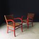 Mediterranean Armchairs, France, 1950s, Set of 2