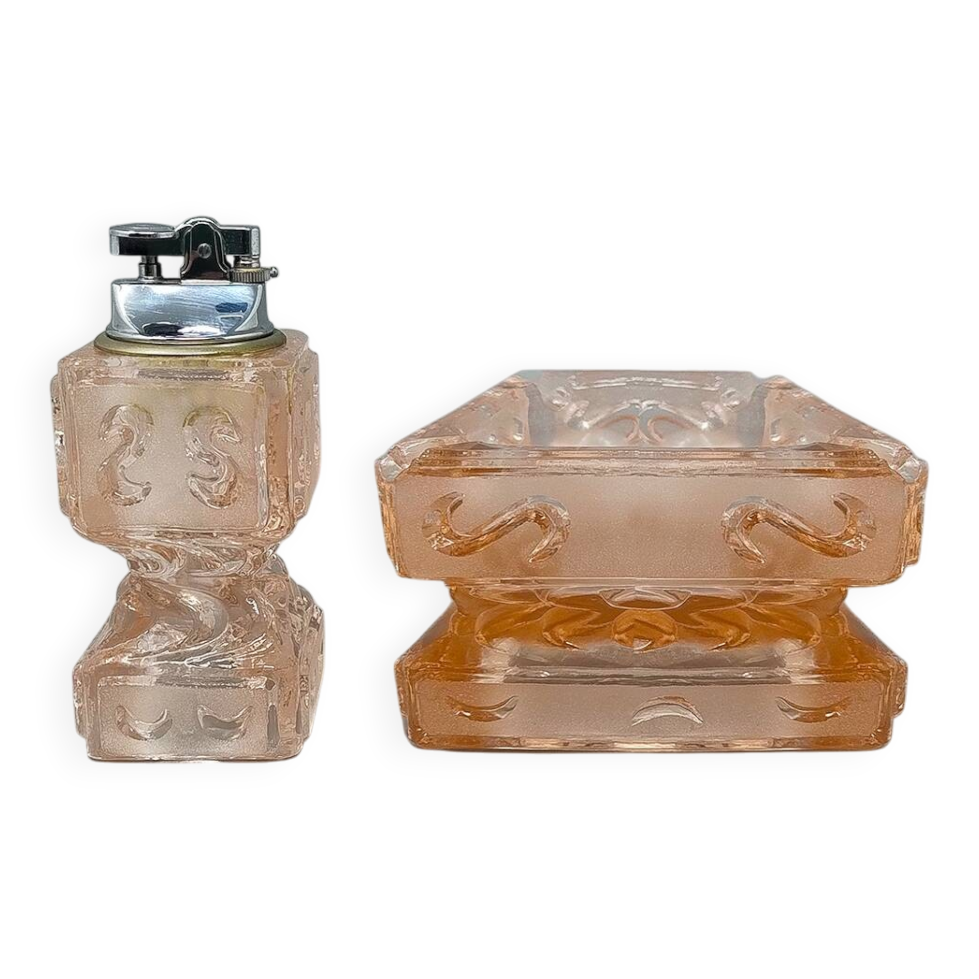 1970s Stunning Smoking Set By Antonio Imperatore in Murano Glass. Made in I