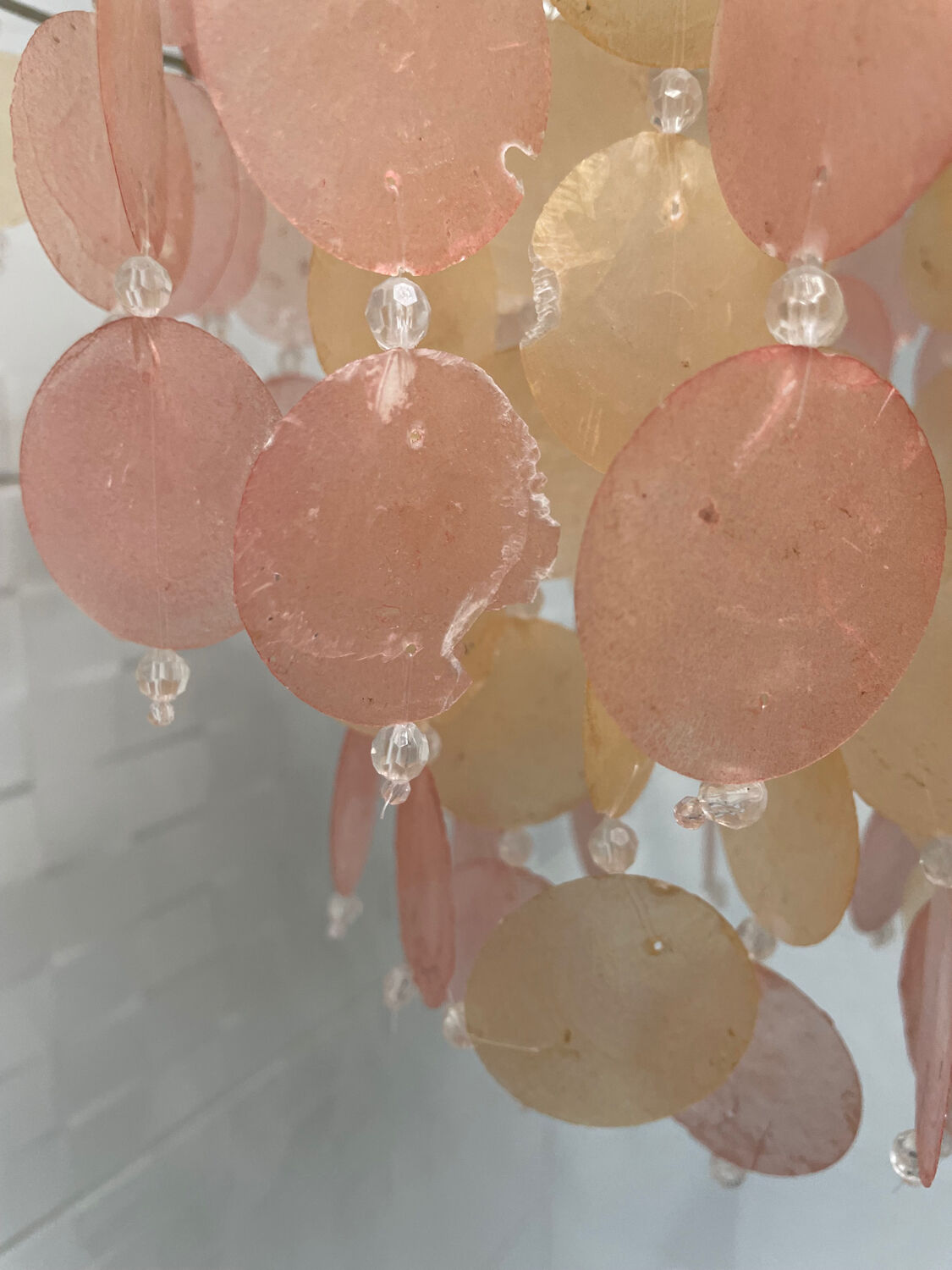 Mother-of-pearl tassel chandelier