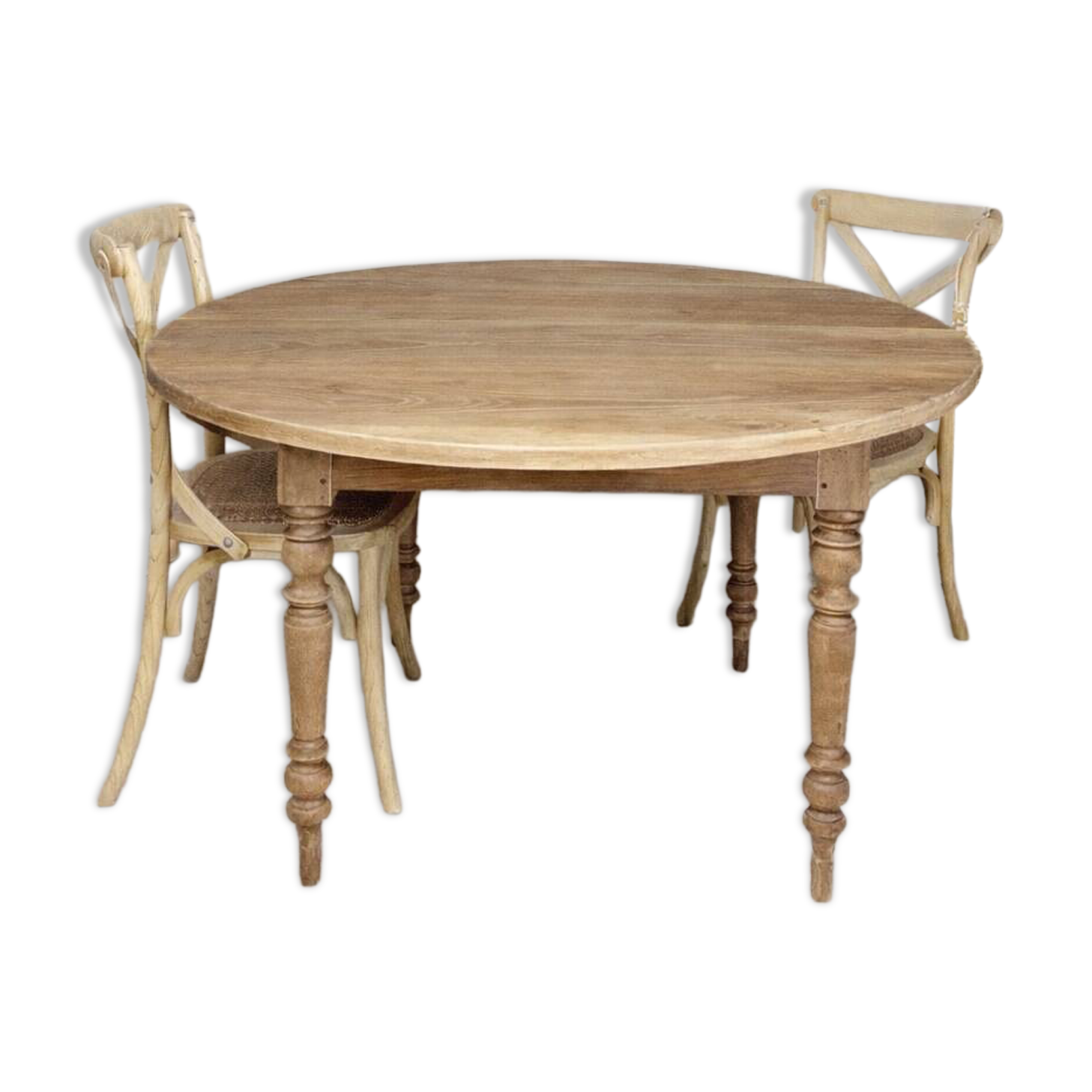 Table en bois massif restaurée