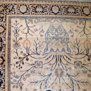 Handmade antique prayer Indo-Moktasham rug 4' x 6.2' (122cm x 189cm) 1880s