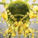 Large chandelier with glass and polypropylene pendants – 14 lights