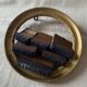 Small round frame in old gilded wood