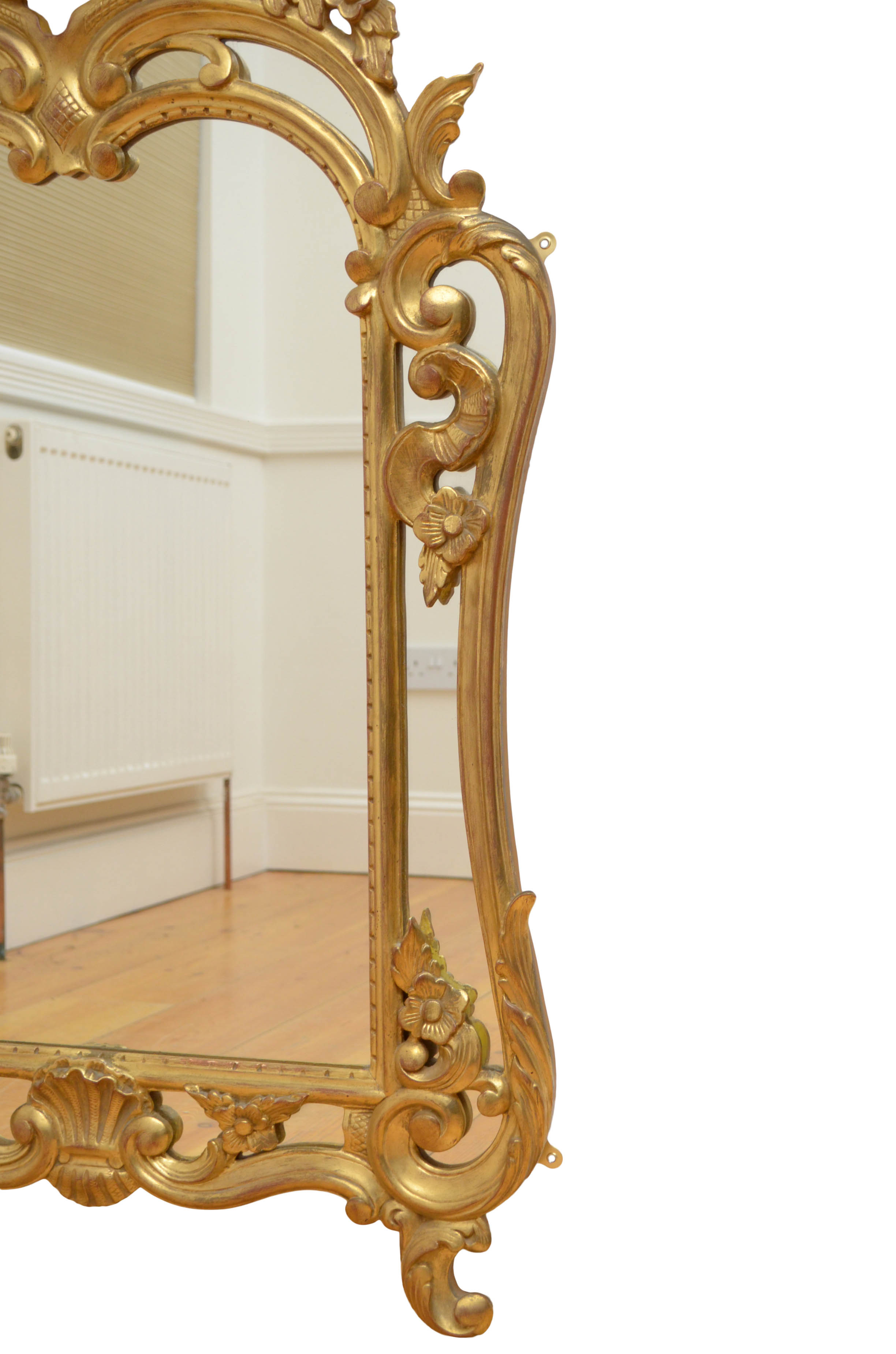 19th century giltwood wall mirror - 116x71cm
