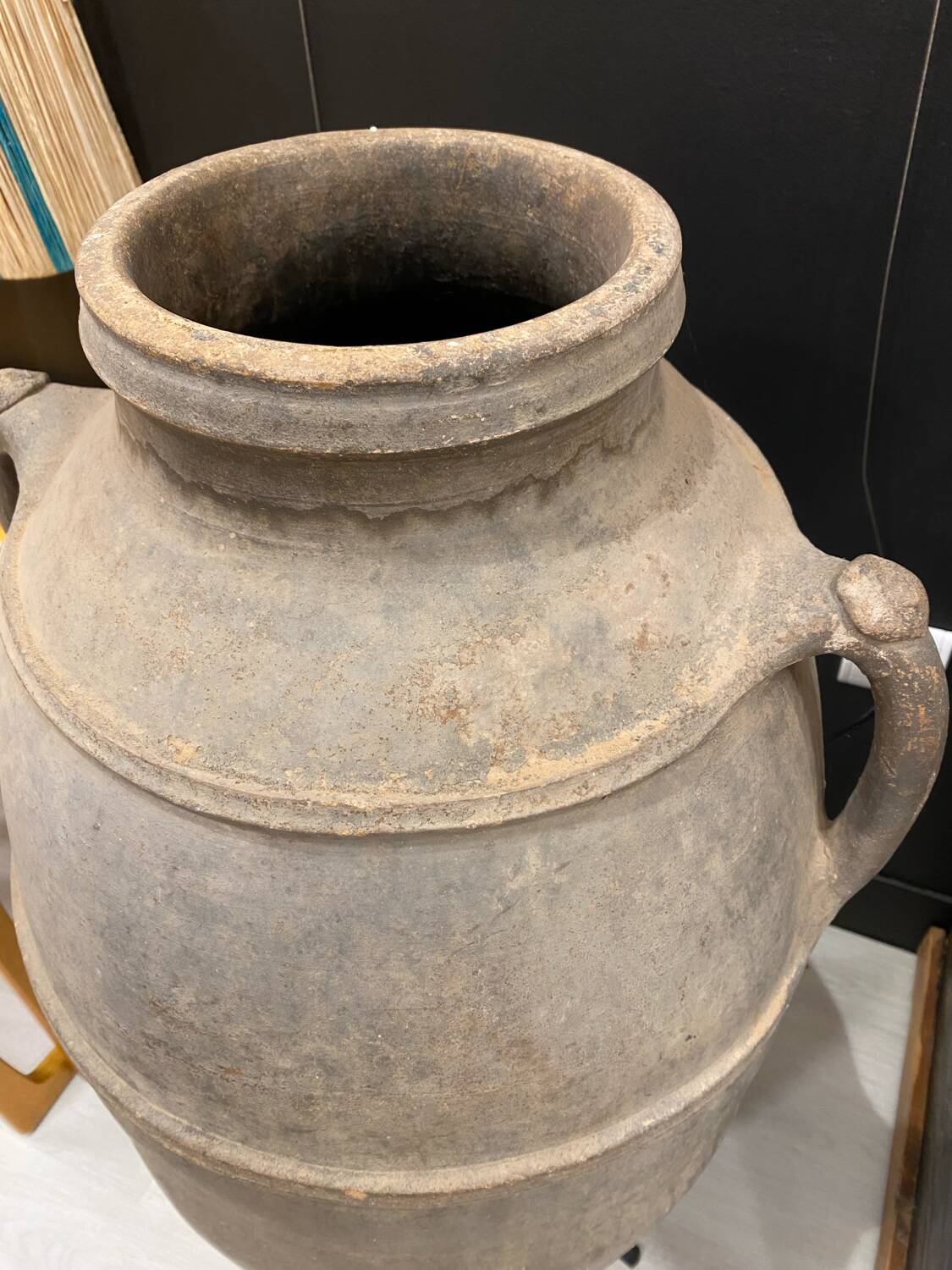 Old terracotta jar