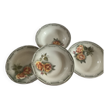 Lot de 4 assiettes creuses Digoin