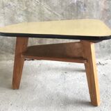 Modernist free-form tripod coffee table 2 trays - 1950