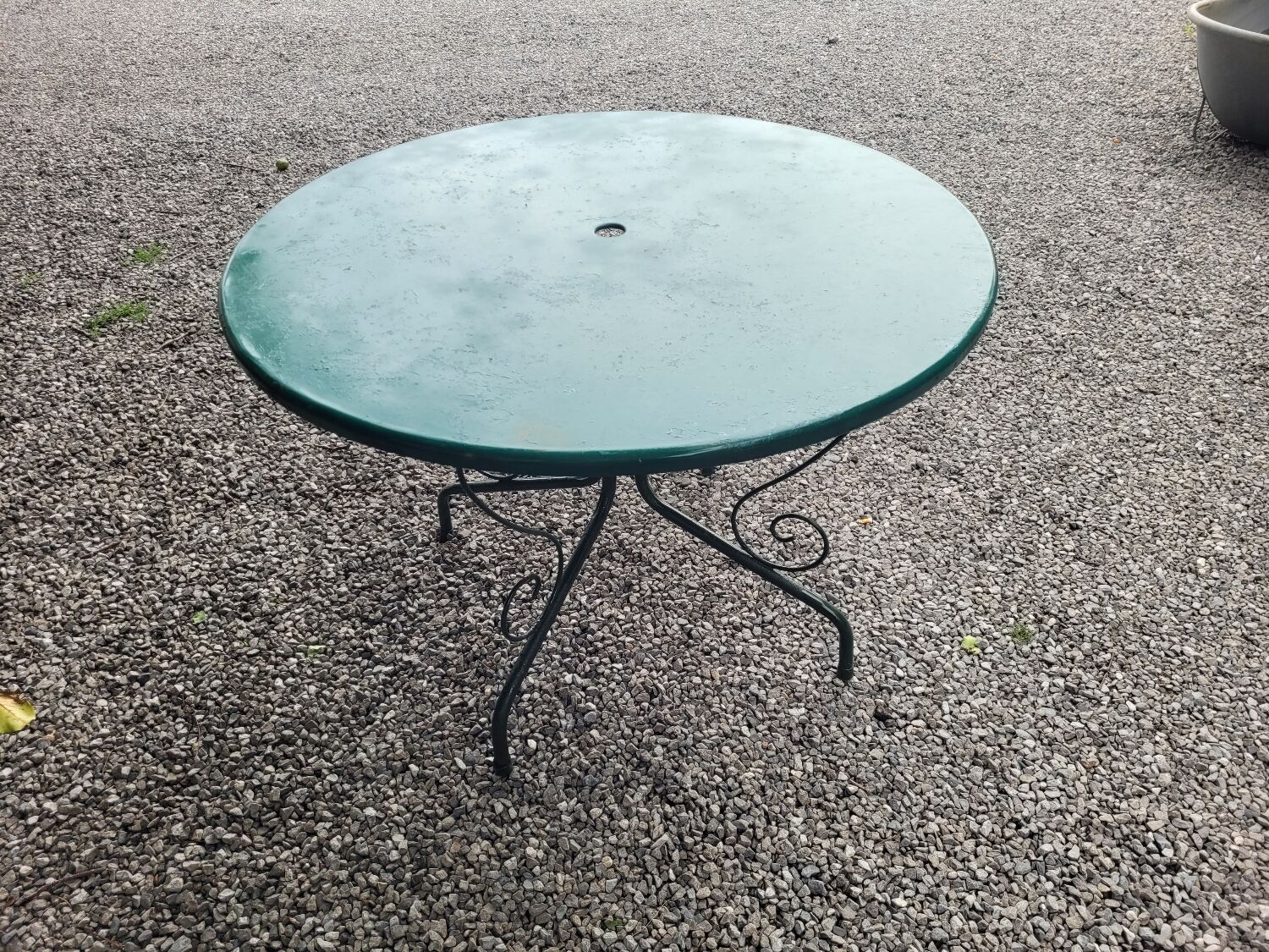 Wrought iron garden table