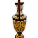 Amphora vase in quimper earthenware