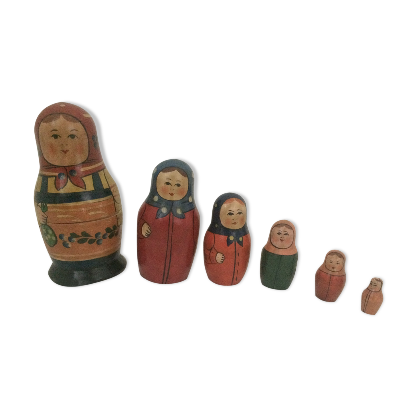 Russian dolls old USSR thoughtfulness