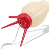 Red tripod table lamp by Hercules 1960s