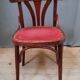 Serie de 6 chaises bistrot en bois courbé