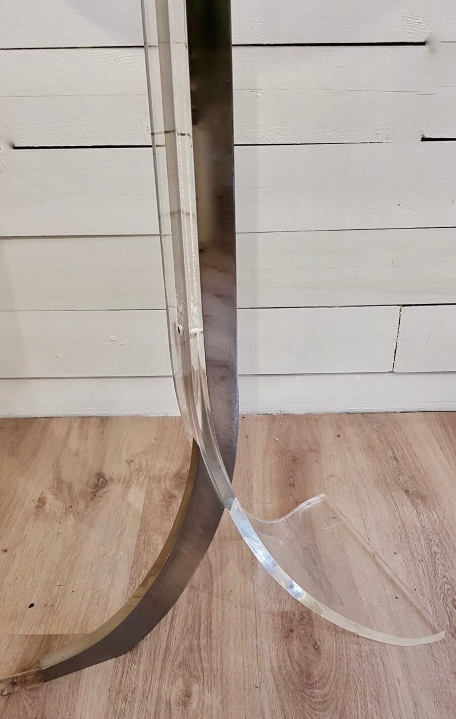 Floor lamp by Philippe Jean, plexiglass and chrome, France 1970