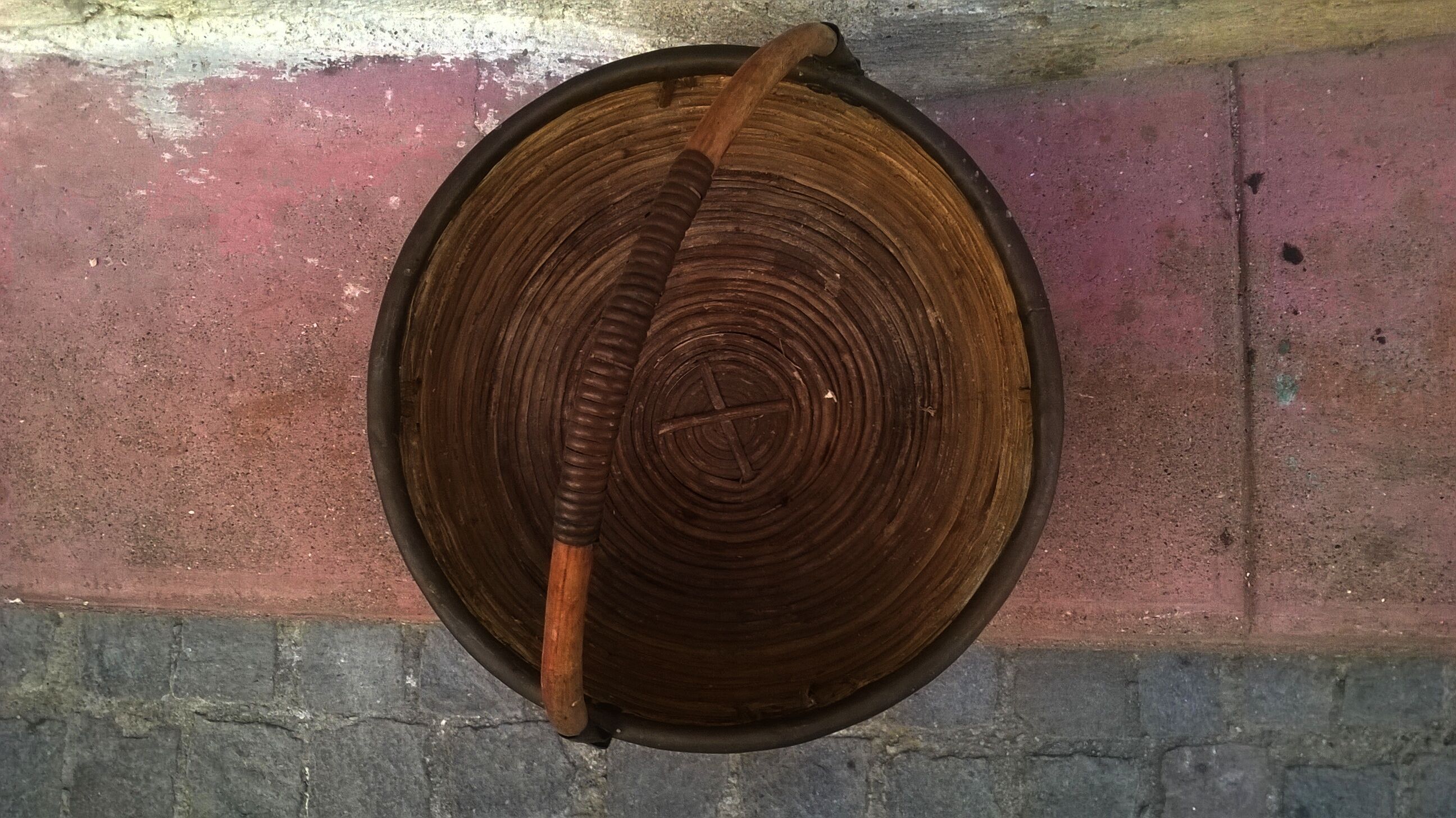 Vintage rattan basket