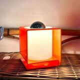 Orange cube lamp