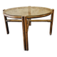 Bamboo and smoked glass coffee table 1970