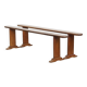 Set of 2 antique French hall benches for the dining table