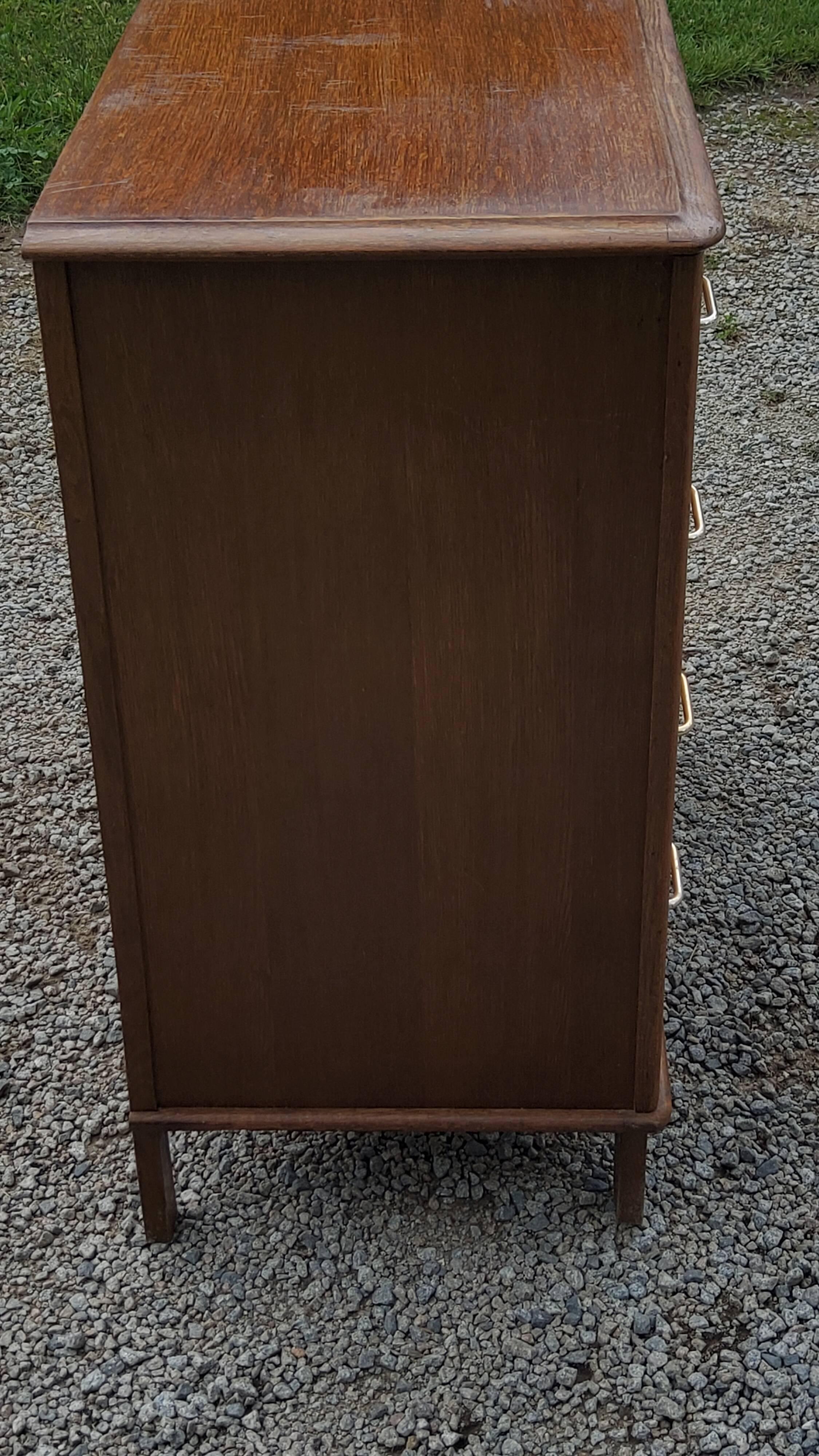 Vintage oak chest of drawers feet compass 4 drawers from the 50s